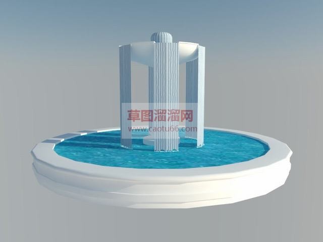 喷泉景观小品SU模型