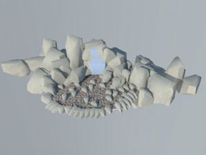 碎石景观流水SU模型