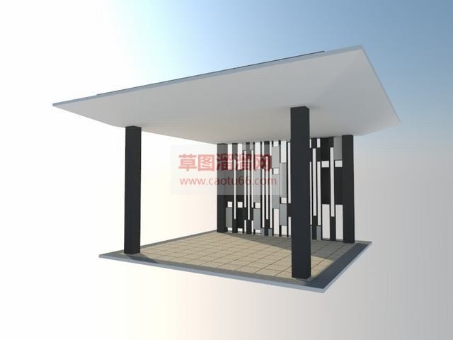 中式现代亭子SU模型