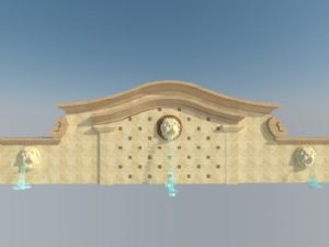 欧式喷水狮子头SU模型 免费sketchup模型下载