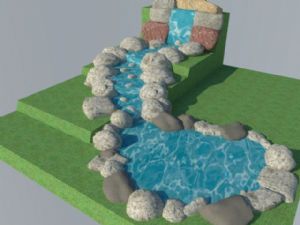 文化石人造流水石SU模型