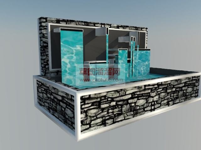 水景墙流水景墙SU模型