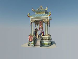中式古代亭子SU模型