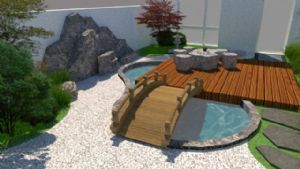 日式庭院枯山水SU模型 免费sketchup模型下载