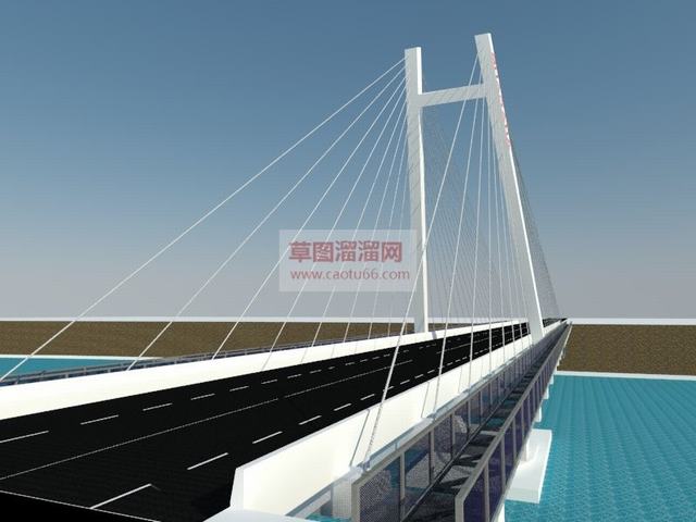 大桥桥梁SU模型