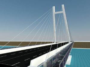 大桥桥梁SU模型