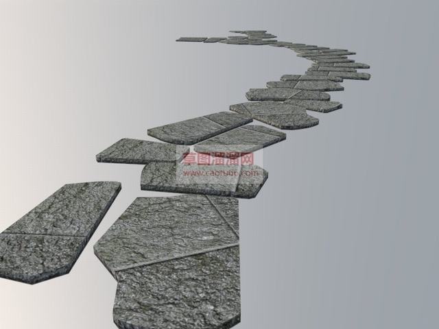 石路铺砖SU模型