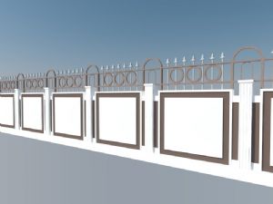 围墙护栏SU模型