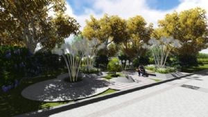 沿街休息场所街道SU模型
