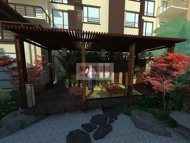 日式庭院景观SU模型
