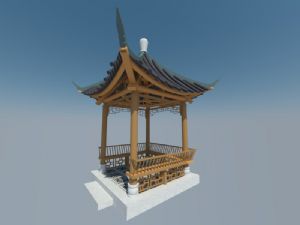 中式亭子凉亭SU模型