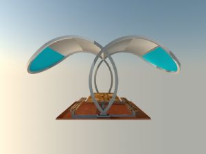 廊架座椅SU模型