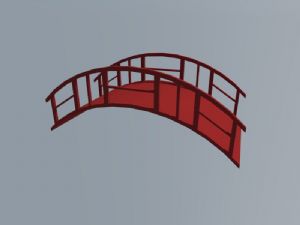 日式拱桥小桥SU模型
