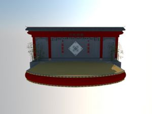 舞台乡村SU模型