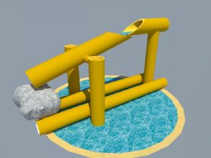 竹子水景景观小品SU模型