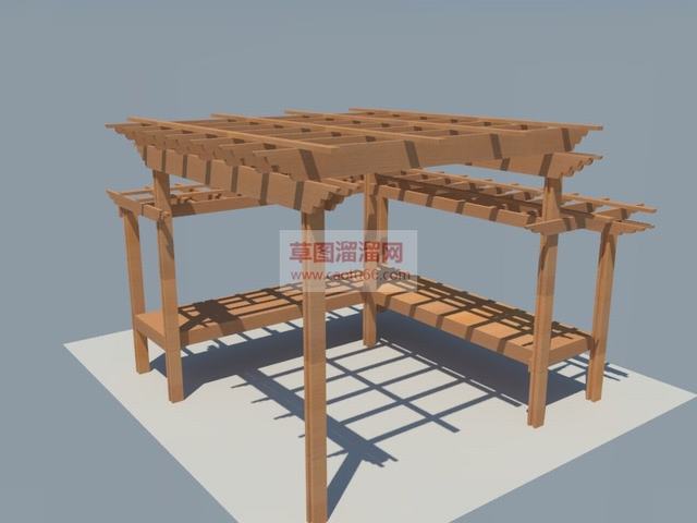 花架廊架庭院SU模型