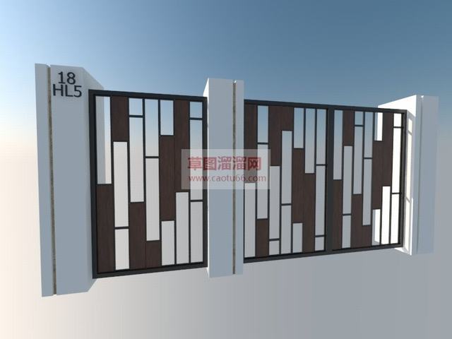 围墙SU模型