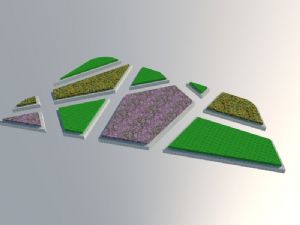 花圃花圃模型花圃形状SU模型