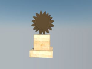 太阳景观雕塑太阳雕塑SU模型