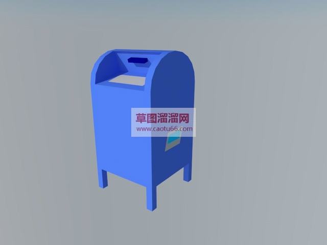 广场商业垃圾桶SU模型
