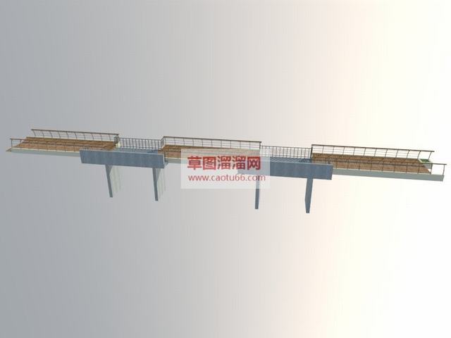 桥梁观景桥小桥SU模型
