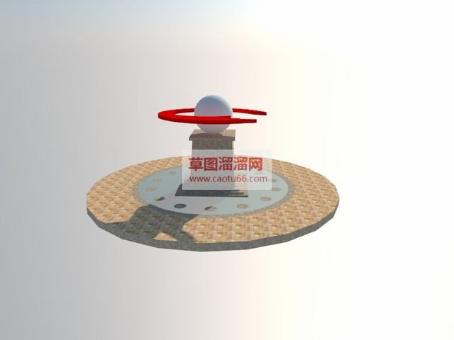 明珠雕塑景观小品景观雕塑SU模型