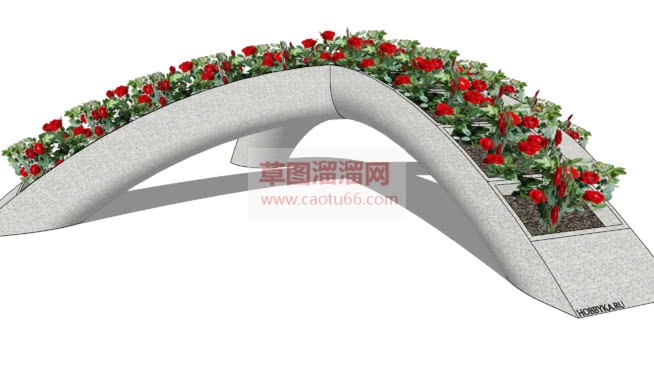 景观花箱花圃SU模型