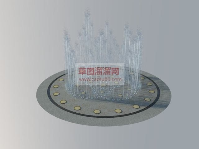 旱喷喷泉SU模型