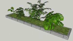 花圃绿化花坛SU模型