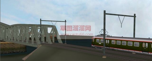 火车铁路大桥SU模型
