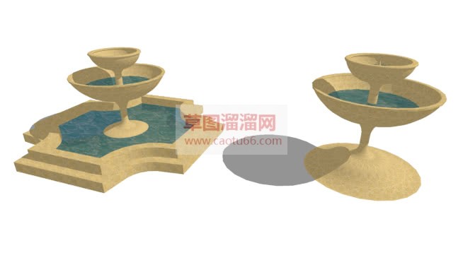 欧式小喷泉的SU模型