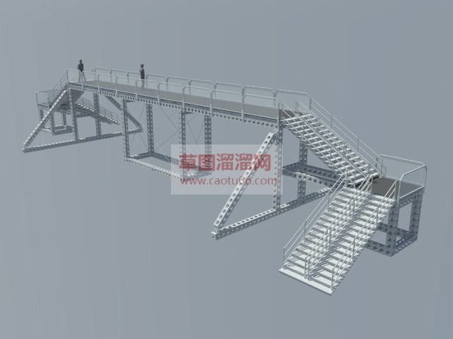 桁架搭建的人SU模型