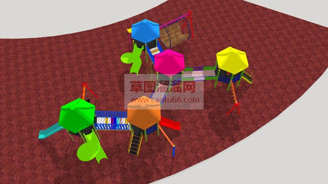 景观广场小朋SU模型