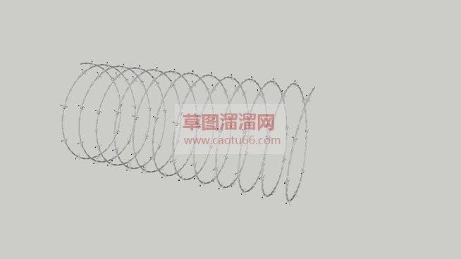 带刺圈型防护SU模型
