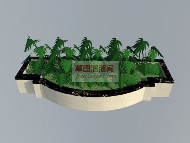 花圃+花坛+SU模型