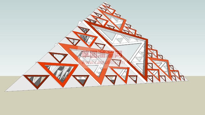 三角形金字塔SU模型