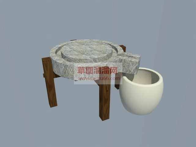 石磨小品SU模型