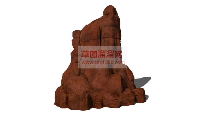 置石+假山石SU模型