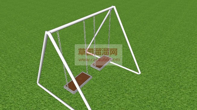 双人秋千草图SU模型