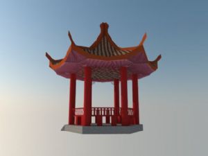 怎么画汉青亭SU模型