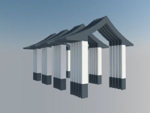 廊架景观小品SU模型