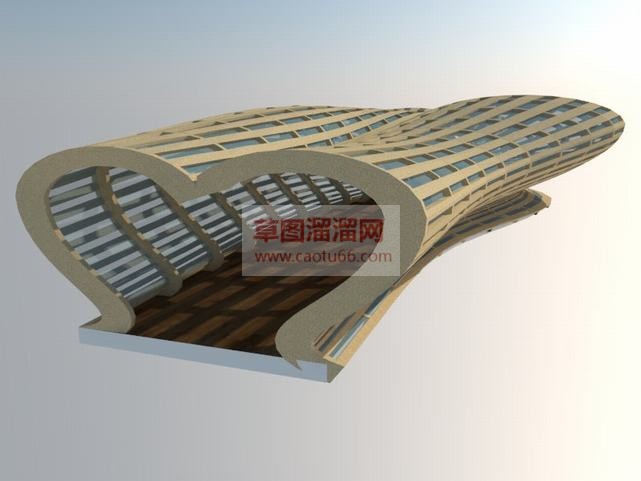 木质创意廊架SU模型