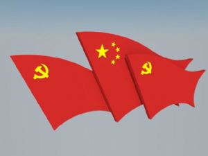 党旗景观雕塑SU模型