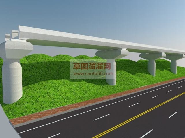 铁路高架桥SU模型
