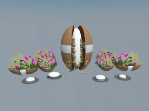 牛角瓜景观花SU模型