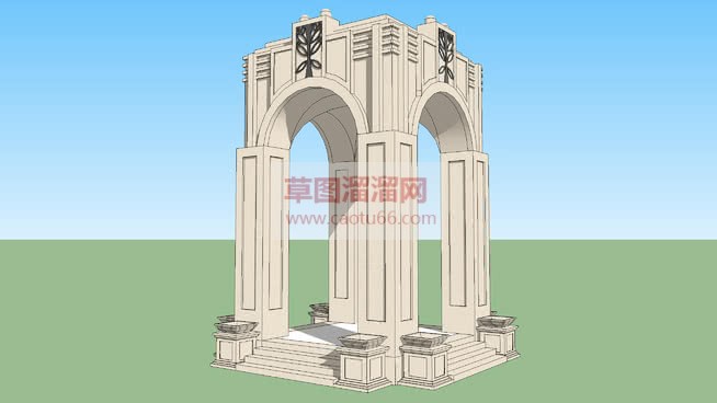 素欧式亭子SU模型
