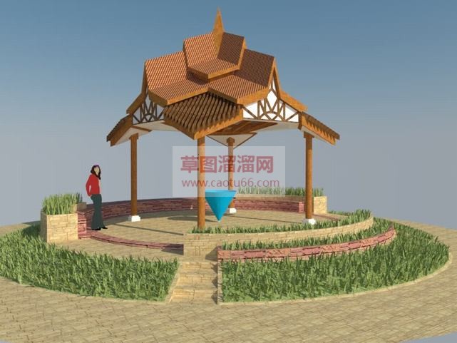 免费东南亚风SU模型
