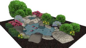 水池池塘景观SU模型