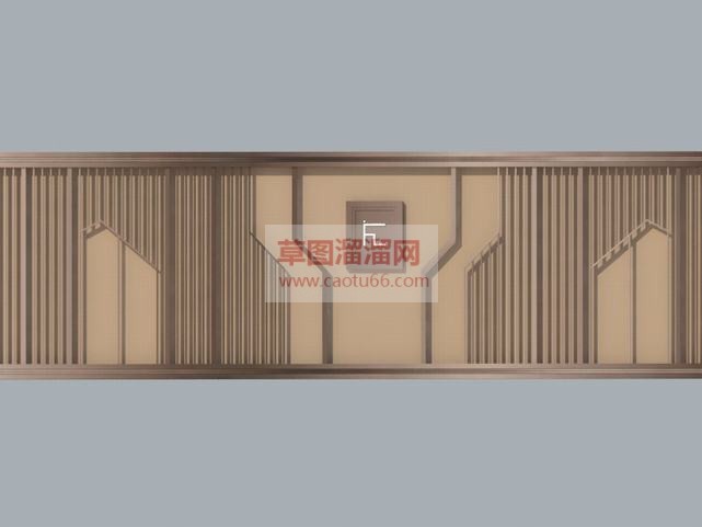 中式景墙SU模型