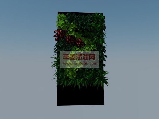 绿植墙植物背SU模型